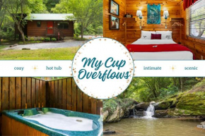 Cabin 2 Studio Cabin with FirePit, Hot Tub and Water View